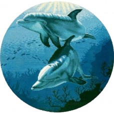 Набор для вышивания РТО Из морской серии "Дельфины"