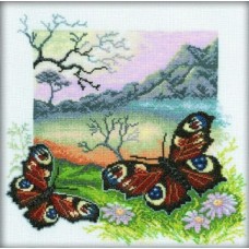 Набор для вышивания РТО Из серии "Бабочки" "Павлиний глаз"