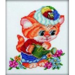 Набор для вышивания РТО "Котёнок и цветы"